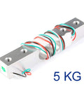 Digital Load Cell Weight Sensor With HX711 Weighing Breakout Board For Arduino DIY Projects 5Kg Capacity Portable Kitchen Scale Module Easy Plug N Play High Precision 24 Bit ADC, 5kg load cell