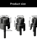 Heavy Duty Pipe Threading Tool Set With Carbon Steel Construction sizes displayed: four, six, and one inch dies for plumbing tasks.