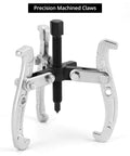 Beefy 3 Inch Gear Puller With 3 Reversible Jaws, Drop Forged Cr-V Steel, Heat Treated, 3 Ton Capacity, Chrome Plated Jaws