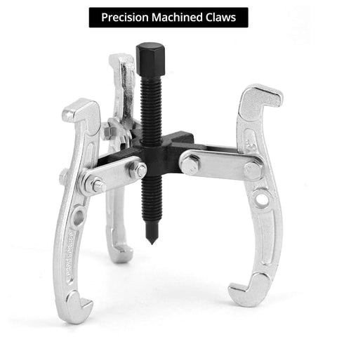 Beefy 3 Inch Gear Puller With 3 Reversible Jaws, Drop Forged Cr-V Steel, Heat Treated, 3 Ton Capacity, Chrome Plated Jaws