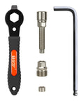 Crank Puller Tool Set For Bikes With Allen Wrench Square Crank Remover Kit Compatible With ISIS Drive And Octalink components displayed