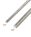 NIDAYE stainless steel fully threaded rod, 1/4 in diameter, 12 in length, right-hand threads, set of 4