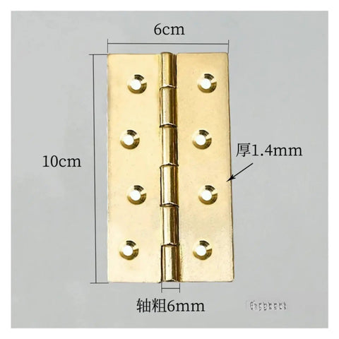 Solid Brass Concealed Hinge For Vintage Furniture Cabinets And Windows Hidden Mount Hardware 10 Hinges Set dimensions shown
