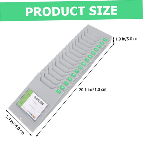 Super Convenient Wall Mounted Storage Rack Equipped With Plenty Of Card Holder Slots A Real Game Changer For Warehouse Material Sorting Office Filing And Classroom Organization, grey card holder with size dimensions
