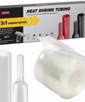 Three To One Clear Heat Shrink Tubing One Inch Diameter With Adhesive Lined Marine Grade Waterproof Insulation Sealing Oil Proof Wear Resistant Four Feet Total Length, rolled clear tubing