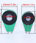 Fiat Ford Manual Gearbox Shift Cable Linkage Bushing Repair Kit For Shifter Lever Connectors End To End Replacement Parts Easy Install Compatible With Oe 55251254 555223138, showing detailed dimensions of green bushings.