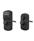 Plymouth Keypad Lock With Lever Handle For Easy Keyless Entry In Matte Black Auto Lock Enabled Built For Front Doors