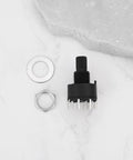 4 Pack Plug And Play 16mm Rotary Switch Kit With 1 Pole And 8 Positions Washer And Nut Black RS16 IP66 Rated 60V 0.3A Plastic Handle