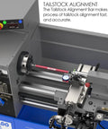 Tailstock Alignment Bar for Lathes, 12 Inch Test Bar With Precision Ground Hardened Steel Ends shown aligning tailstock to headstock