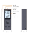 Compact Laser Distance Meter With Pythagorean Mode, 131 Ft Range, USB Charging, LCD Backlight, Area And Volume Measurement, Real Time Angle Display, Single And Continuous Readouts, Handy Tool For DIYers And Builders, 56mm x 22mm