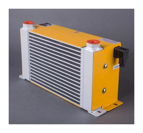 60 L/min Aluminum Hydraulic Oil Cooler Plate Heat Exchanger For Small Hydraulic Stations 24V Air Cooler With 2 MPa Pressure