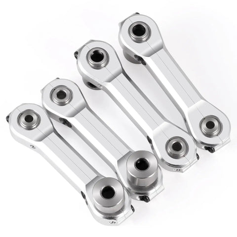 Beefed Up Alloy Sway Bar Links And Balls For LOSI DBXL 2.0 RC Truck Durable Aluminum Components For Smooth Handling Easy Install And Maximum Stability On Rugged Tracks. Silver alloy RC sway bar links and balls, set of four.