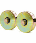 Heavy Duty 2 Pack 4 Inch V Groove Gate Wheels With Double Sealed Bearings for smooth sliding on galvanized rails.