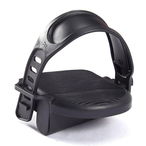Non Slip Adjustable Straps Exercise Bike Pedals With 1/2-9/16 Inch Spindle 14mm Long Spindle Left And Right Marked Sealed Bearing
