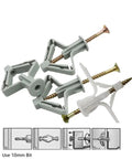 Self Drilling Drywall Anchors With Screws Kit For Quick Tool Free Installations in Gypsum Board Brick and Concrete Surfaces Zero Dust