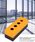 Beefy Four Hole 22mm Push Button Switch Control Box With ABS Industrial Enclosure in yellow for equipment control panels