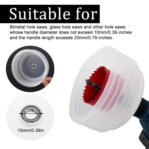 125mm Hole Saw Dust Bowl Rubber Dust Cover Collector For Drilling And Ceiling Cuts with flexible silicone shield