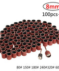 Kickass One Hundred Piece Drum Sanding Kit With Hella Efficient One Eighth Inch Mandrels And Polishing Bands for rotary tool, 8mm sanding drums.