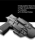 Rugged Durable Tactical Holster Clips And Knife Scabbard Kit for back waist gear with handgun retention features.
