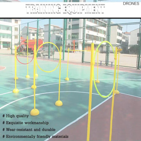 Drone Racing Obstacle Course Kit for Beginners and Pros: Easy to Build Training Gear for indoor outdoor flying on sports court