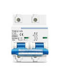 Heavy Duty 2 Pole DC Circuit Breaker For Solar PV Battery Main Switch with C125 rating and weather-sealed housing.