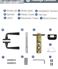 Oil Rubbed Bronze Privacy Door Levers For Interior Doors Bedroom Bathroom Closet Hallway With Keyless Inside Thumb Turn And Emergency Hex Key Access Vintage Style Levers components layout