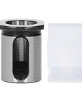 Kanasi taper reducing drill sleeve adapter, alloy steel, with white protective cap, front view