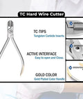 Orthodontic Hard Wire Cutter Pliers With Tungsten Carbide Tips, Stainless Steel Dental Instrument For Cutting Hard Wires