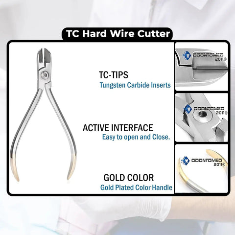 Orthodontic Hard Wire Cutter Pliers With Tungsten Carbide Tips, Stainless Steel Dental Instrument For Cutting Hard Wires