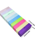 Side view of ten mix color containers for Extra Deep Anti Spill Diamond Painting Tray With Built In Storage Compartment