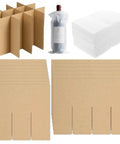 3-Pack Glassware Protection Kit With 15 Corrugated Dividers In Two Sizes And 36 Foam Sleeves For 16x12x12 Moving Boxes