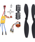 A2212 13T Brushless Motor Kit with 1000KV 30A ESC for 550 RC planes, includes motor, ESC, propellers, and connectors