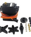 Heavy Duty Digital RC Servo Motor With Metal Gears Packing Sick 13 Kilogram Torque And 360 Continuous Rotation Featuring Rock Solid Encoder Feedback For Smooth Reliable Operation In DIY Robotic Car Projects with accessories