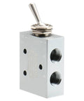 HL-2501-V 5 Way 2 Position Pneumatic Toggle Valve Hand Operated Manual Control Valve With One-Eighth Inch Ports For Cylinder And Actuator Control