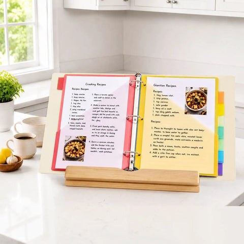 Eight Tab Dividers With Pockets For 3 Ring Binder Dual Pocket Subject Dividers Letter Size 8.5x11 Includes 40 Paper Tabs