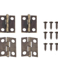 Gold Small Hinges Set With Screws For Crafting And Decorative Boxes Metal Hinges 50 Pieces Plus 200 Screws Durable Golden Yellow Finish