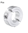 Double Split Clamp On Shaft Collar For 3/4 Inch Shaft, Aluminum Alloy, 1-1/2 Inch Outer Diameter, Rust and Corrosion Resistant, Two Piece, Pack of 2
