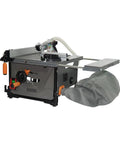 Hella Tough Portable Table Saw With 1750W Motor Built Different For Serious Woodworking And Crafting Projects showing side angle features.