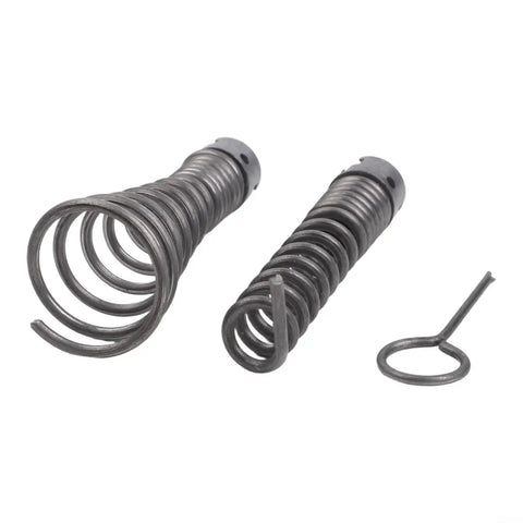 Heavy Duty Six Piece Drain Auger Kit Mounts To Standard Electric Drill For Quick Bathroom Sink Clog Removal includes metal auger springs.