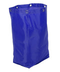 Heavy Duty Janitorial Cart Bag For Cleaning Crew Spacious Canvas Organizer For Housekeeping Gardens And Factories Replacement Bag Built Tough Interior Storage And Reusable Design, blue canvas bag with grommets