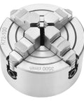 K72-100 Four Jaw Lathe Chuck For Manual Metal Turning, Independent Reversible Workhorse, top view showing jaws and diameter markings