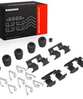 Premium Rear Side Disc Brake Hardware Kit For Honda Cr-V 2017 To 2022 Reliable Parts Set Includes Clips And Springs Replaces Oem Number 13729Q black box with clips, springs, and dust boots