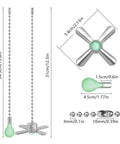 Glow In The Dark Ceiling Fan Pull Chain Extension Kit Featuring Slick Fluorescent Link Plus Hassle Free Swap dimensions and parts layout.