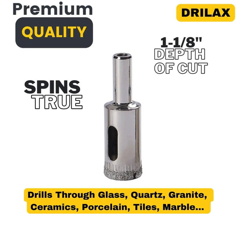 Five Eighth Inch Diamond Drill Bit For Glass Tile Ceramic Porcelain And Granite Countertops A Pro Grade Hole Saw