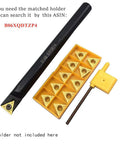 TCMT32.51 carbide turning inserts, 10 pcs, with yellow insert storage block and holder