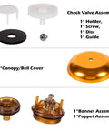 Components of 1 Inch And 1 Quarter Inch Backflow Preventer Repair Kit For 765 EBV Vacuum Breaker With Bonnet Poppet Kit