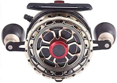 Front view of Ultralight Saltwater And Freshwater Spinning Reel With Corrosion Resistant Bearings, beefy metal body