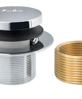 Tip Toe Bathtub Drain Trim Kit With Two Hole Overflow Faceplate Chrome Plated Finish Replacement Bath Drain Stopper Easy Tap To Open