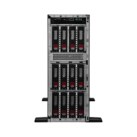 Dual Intel Xeon Tower Server Loaded With 256 Gb Ddr5 Ecc Memory And Massive 30 Tb Sas Ssd Storage sporting front view with multiple drive bays.