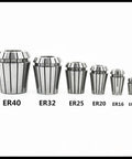 Precision ER11 Collet Chuck Holder For CNC Milling Engraving Machines 1-8mm Range quick change collets displayed in sizes.